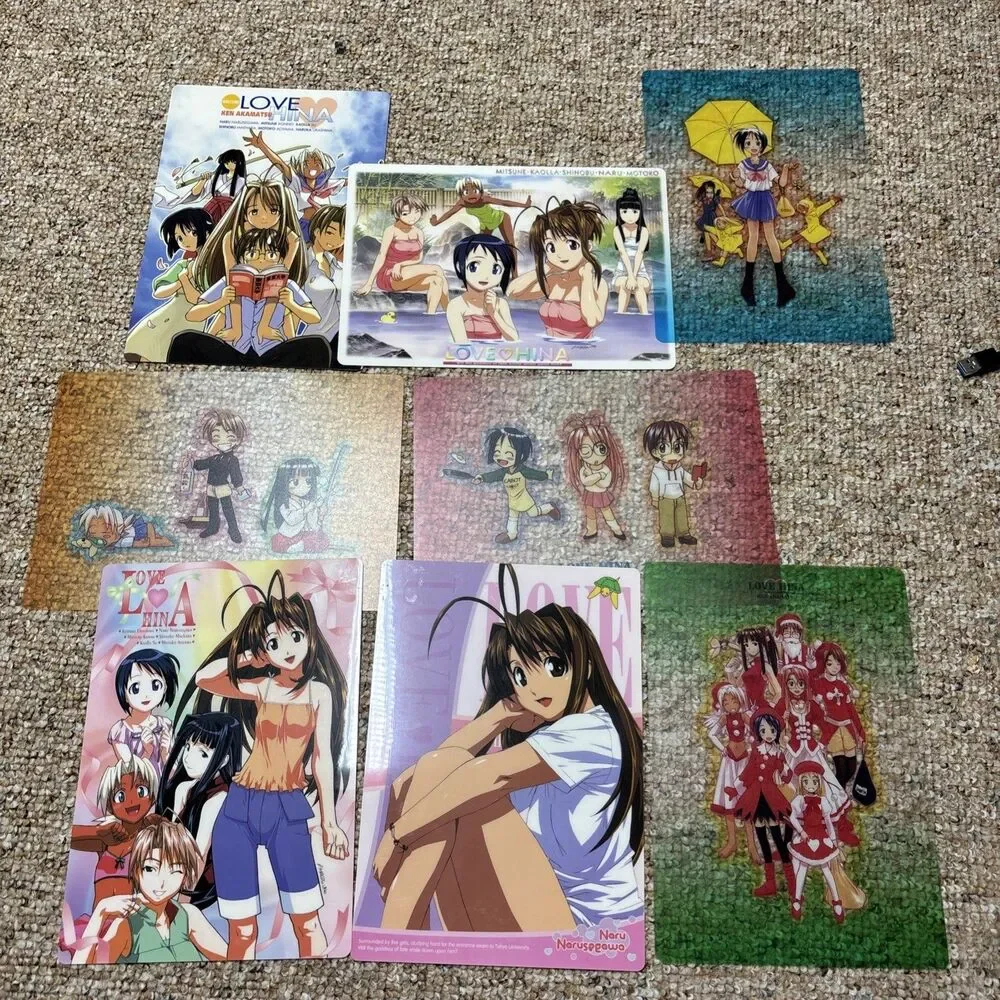 Love Hina Shitajiki Pencil Boards Lot (8 total) - ~7x10